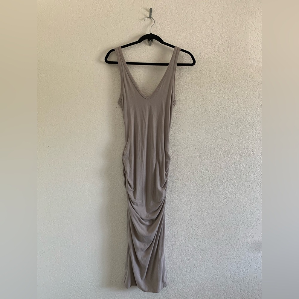 JAMES PERSE V-Neck Skinny Tank Dress In Gray Women’s size 2 (US M) Cotton Blend